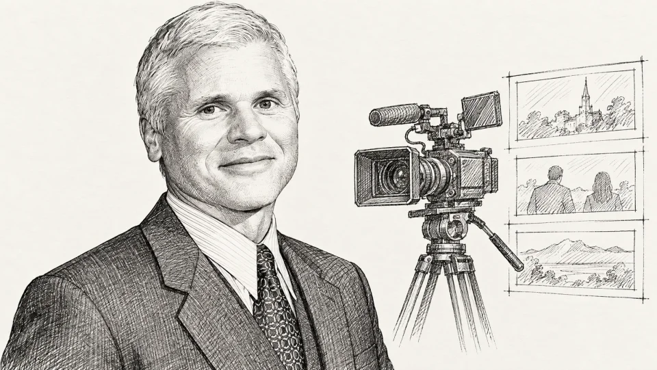 Illustrated portrait of Brigham Taylor