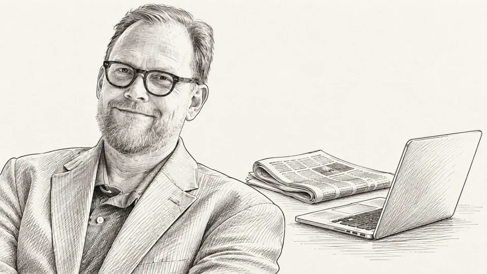 Illustrated portrait of Mike Orren
