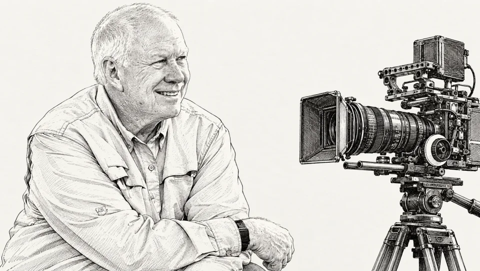 Illustrated portrait of Bill Elliott