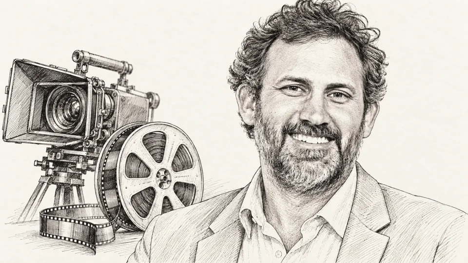 Illustrated portrait of Doug Chamberlain