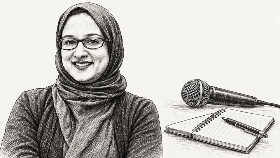Illustrated portrait of Dilshad Ali