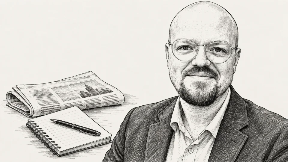 Illustrated portrait of McKay Coppins