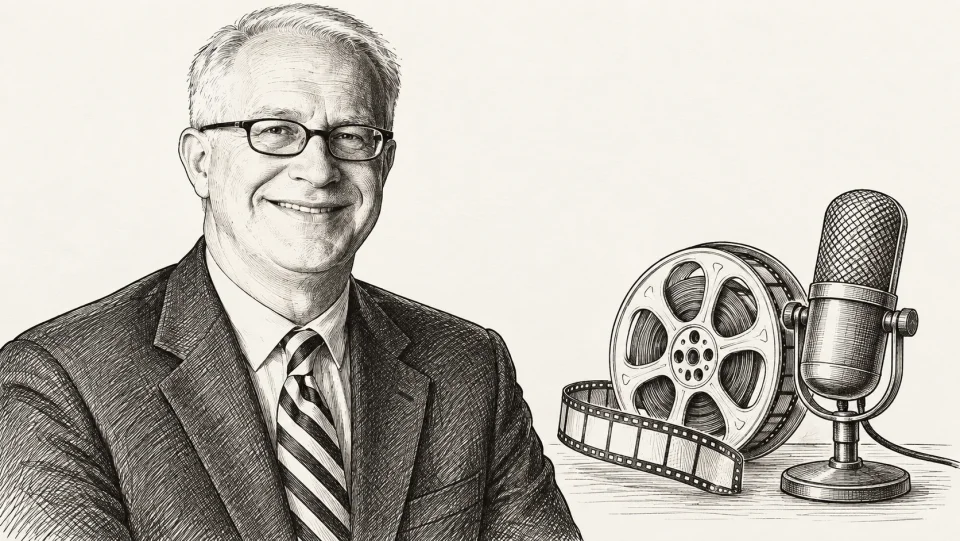 Illustrated portrait of Chris Sariego